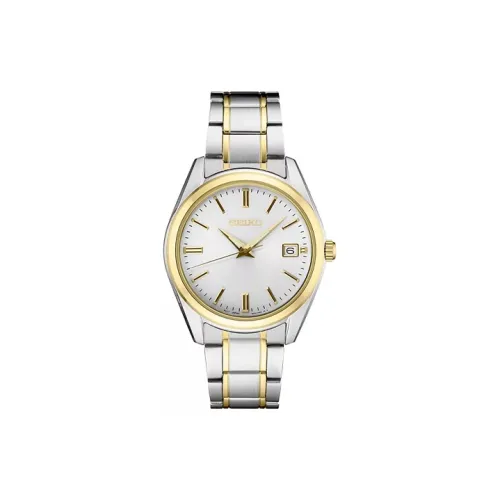 SEIKO Кварцевый механизм нержавеющая сталь ремешок мужские часы белый циферблат модель SUR312P