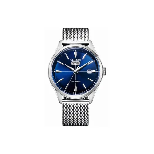 CITIZEN Автоматический Механический Механизм Нержавеющая Сталь Ремешок Часы 40,2 мм Унисекс Синий Циферблат NH8391 86L
