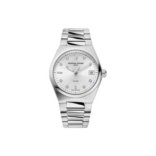 Frederique Constant Женские часы Кварцевый механизм 31 мм Серебристый циферблат Корпус из нержавеющей стали Ремешок из нержавеющей стали
