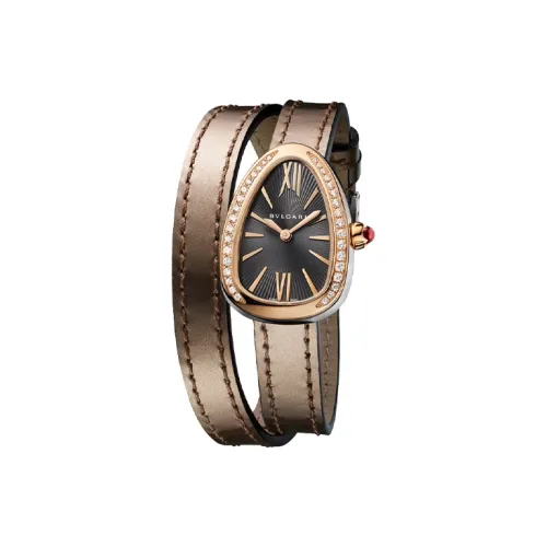 BVLGARI Serpenti Series Женские часы Кварцевый механизм Кожаный ремешок Черный циферблат SP27C6SPGDL