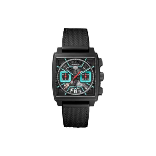 TAG HEUER Автоматический Механический Механизм Мужские Часы Monaco Collection 39мм*13,8мм Черные