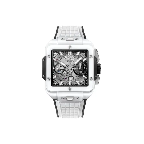 HUBLOT Автоматический Механический Мужской Часы SQUARE BANG UNICO 42мм*42мм Скелет