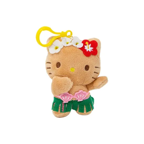 Санрио Hello Kitty Hawaii Collection Черный Замша Юбка Кукла Плюшевая Подвеска 10 Высота 16 см