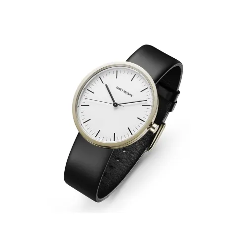 ISSEY MIYAKE Кварцевый механизм кожаный ремешок часы 41 мм мужские белый циферблат модель NYAP703Y