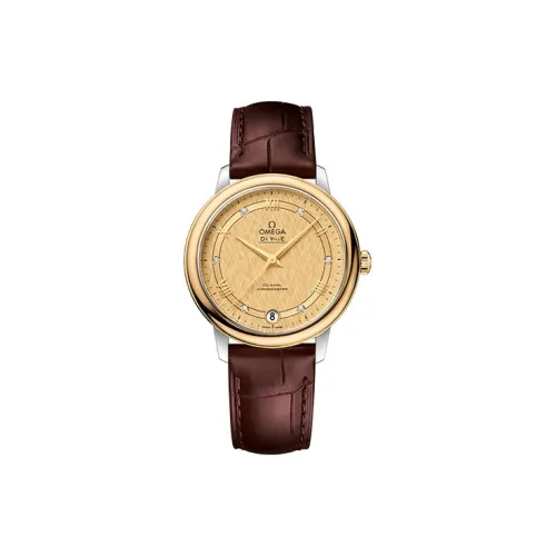 OMEGA Автоматический Механический Movement Женские Часы Elegant Saucer Series 32,7 мм Золотые