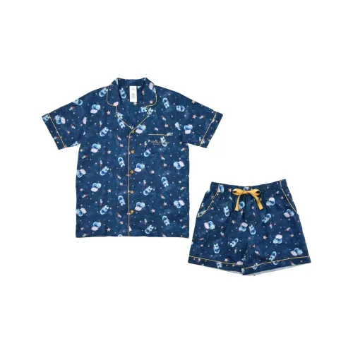 Disney Stitch и Scramp Короткий рукав Пижама Синий L Мерч по IP