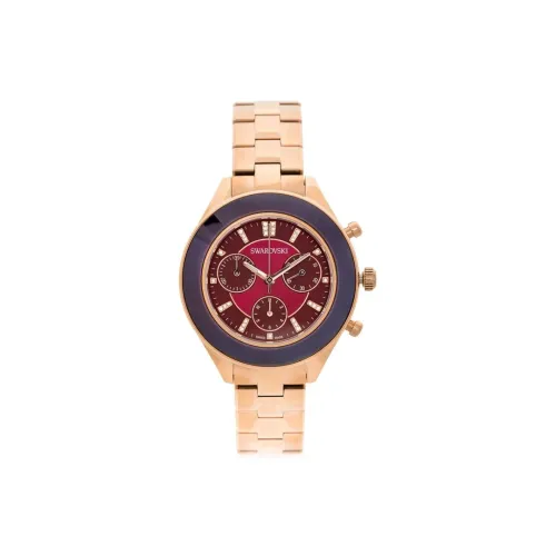 Swarovski Women's Watch Кварцевый механизм ремешок из нержавеющей стали красный циферблат