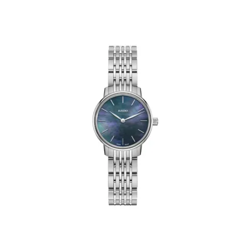 RADO Crystal Sparkle Collection Кварцевый механизм Женские часы 27 мм Синий циферблат Корпус из нержавеющей стали