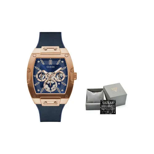 GUESS Race Collection Мужские часы Кварцевый механизм Силиконовый ремешок 43 мм Синий циферблат