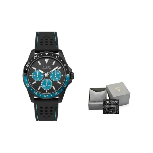 GUESS Race Collection Мужские часы Кварцевый механизм Силиконовый ремешок Зеленый циферблат