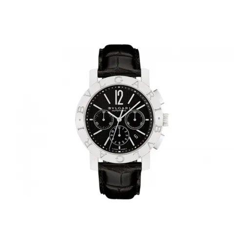 BVLGARI Series Наручные часы Автоматический Механический Механизм Кожаный Ремешок 42 мм Черный Циферблат Мужские часы BB42BSLDCH