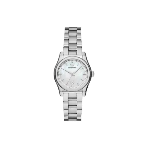 EMPORIO ARMANI Наручные часы Кварцевый механизм Ремешок из нержавеющей стали 32 мм Матирированный цветной циферблат Женские часы