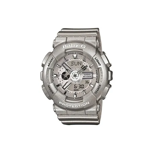 CASIO Детские часы Кварцевый механизм Смольный ремешок Женские часы Серый циферблат