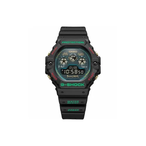 CASIO SQUAD Series SHOCK X FACETASM Collaboration Кварцевый механизм Часы Мужские Зеленый циферблат DW 5900FA 1JR