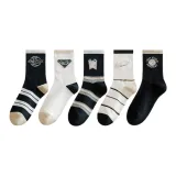 Черный с широкими полосами + Бежевый треугольник + Черная полоска + Бежевая полоска + Черный текст Mother