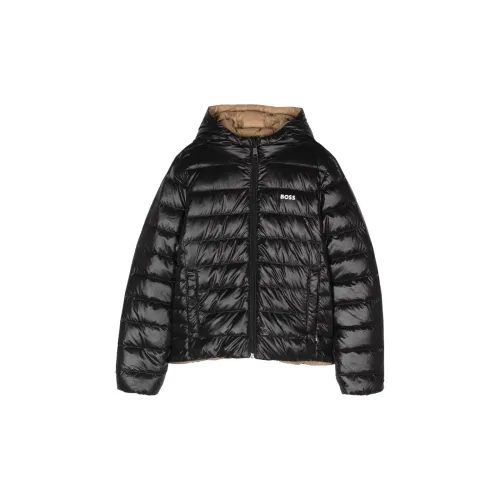 Hugo Boss Хлопковый пуховик Черный Детский