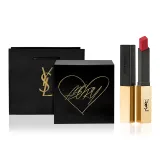 №21 Винтаж Настоящий Красный + YSL Сумка для покупок Черная Золотая Коробка