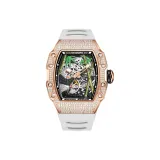 HBR926-Розовый корпус, белый ремешок