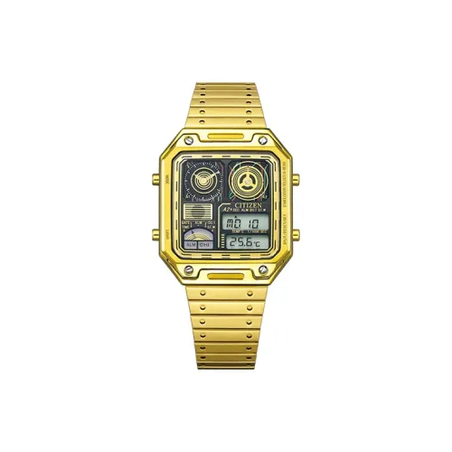 CITIZEN Кварцевый механизм нержавеющая сталь ремешок часы 33,4 мм мужские черный циферблат JG2123 59E