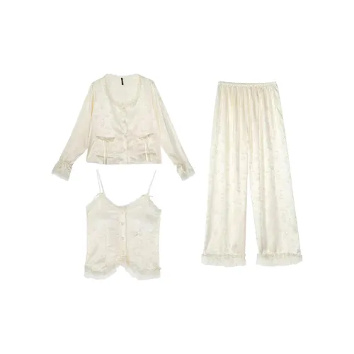 MIIOW Пижамный комплект женский трехкомпонентный шампанского цвета