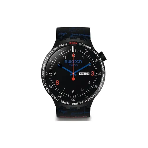 Swatch Quartz Movement Унисекс Bape Watch 47 мм Черный