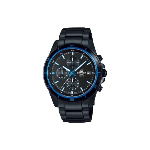 CASIO EDIFICE Кварцевый механизм нержавеющая сталь ремешок мужские часы синий циферблат модель EFR 526BKJ 1A2JF