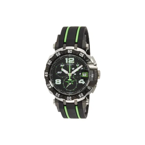 Tissot T SPORT Collection Кварцевый механизм Мужские часы Циферблат 45,25 мм Черный корпус из нержавеющей стали