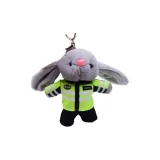 Серый дорожный полицейский кролик