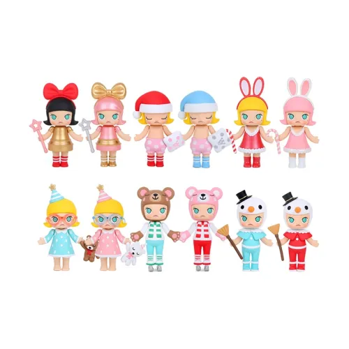 POP MART Molly 2017 Рождественская коллекция Слепые коробки Полный набор 12 шт