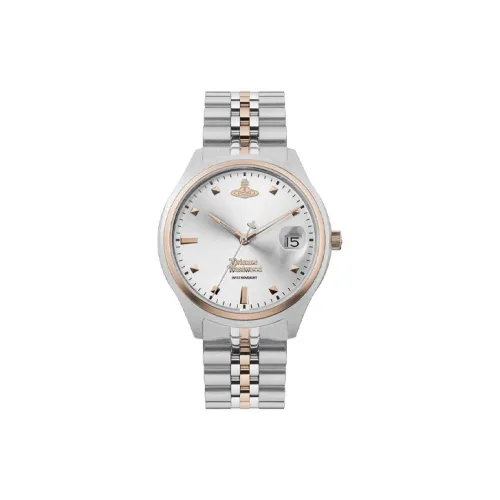 Vivienne Westwood часы на запястье Кварцевый механизм Ремешок из нержавеющей стали Серебристый циферблат Женские часы