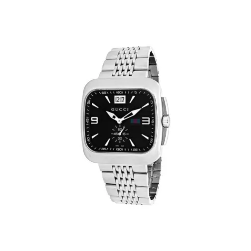 GUCCI г Coupe Collection Мужские часы Кварцевый механизм Ремешок из нержавеющей стали Черный циферблат