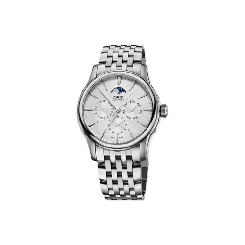 Oris Artist Series Автоматический Механический Механизм Мужские Часы Часы 40,05 мм Белый Циферблат Стальной Корпус Часов