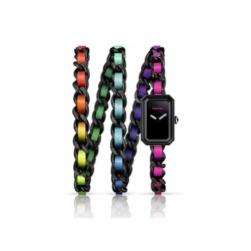 CHANEL PREMIERE Женские часы Кварцевый механизм Ремешок из нержавеющей стали Черный циферблат