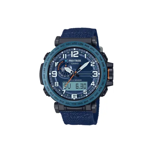 CASIO PROTREK Mountaineering Collection Кварцевый механизм Смольный ремешок Часы Мужские Черный циферблат