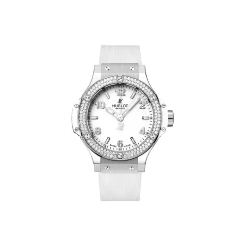 HUBLOT Big Explosion Collection Кварцевый механизм Унисекс Часы 38 мм Белый циферблат Корпус из нержавеющей стали