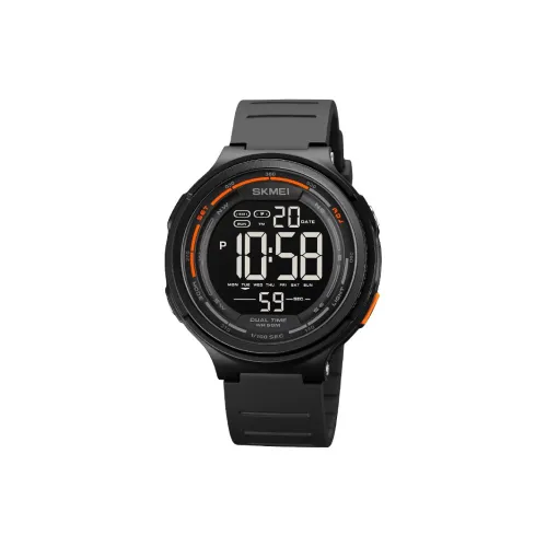 SKMEI Электронный Механизм ПУ (полиуретан) Ремешок Часы Мужские Черный Циферблат
