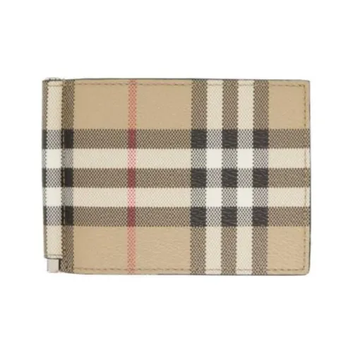 Burberry Кожа Кошелек Мужской Бежевый