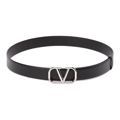 Valentino Телячья кожа Кожаные ремни Мужской Черный Ширина 3 см