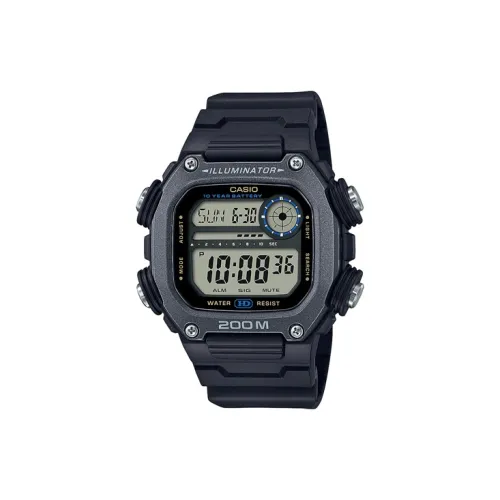 CASIO SQUAD Series Кварцевый механизм Смольный ремешок Часы Мужские Черный DW 291HX 1A