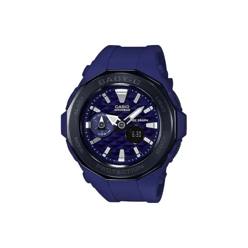 CASIO Детский G Коллекция Кварцевый Механизм Смольный Ремешок Часы Женские Синий Циферблат BGA 225G 2A