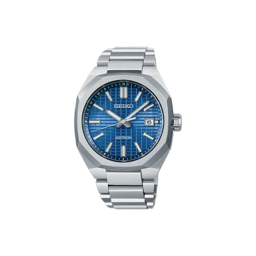 SEIKO Astron Series Солнечный Кварцевый Механизм Титан Ремешок Часы 39,6 мм Мужские Часы Синий Циферблат SBXY061