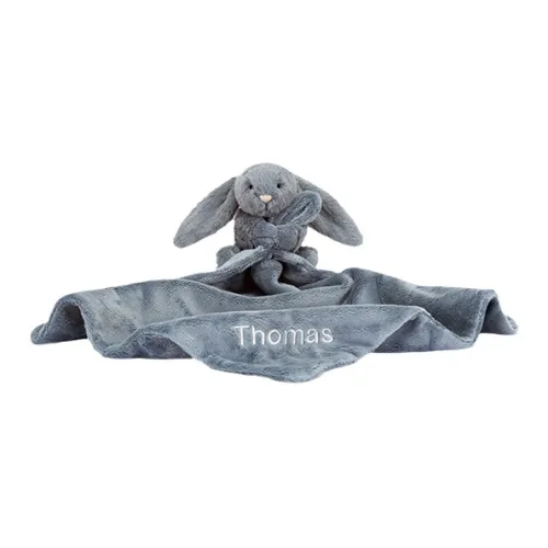 JELLYCAT Shy Collection Кролик Серый Синий Comfort Cloth Куклы Плюшевая Кукла 34 см Высота в Сидячем Позе