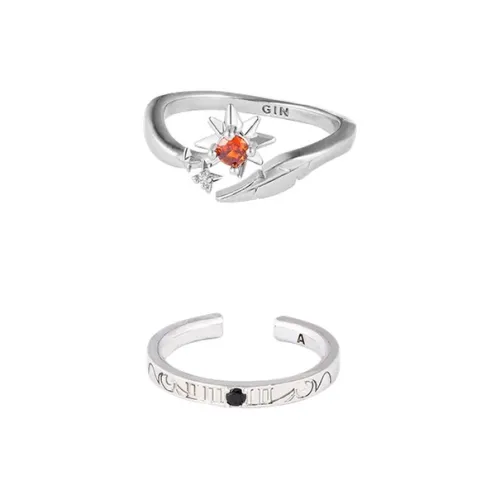 MINI DOLL Global College Entrance Exam Встроенные парные кольца Мерч по IP Серебряный