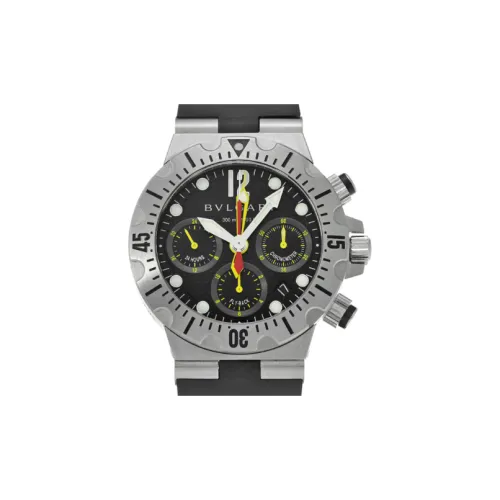 BVLGARI Watch Автоматический Механический Механизм Резиновый Ремешок 40 мм Черный Циферблат Унисекс