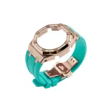 Розовый Bezel Ромб Чехлы для часов TF Синий Силиконовый ремешок Одежда Наборы