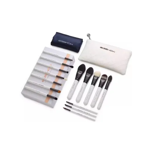 EIGSHOW 15 шт Classic Makeup Набор щеток Мягкий Touch Moon Серебряный 15 кистей + Комплект Карман + Сумка для кистей