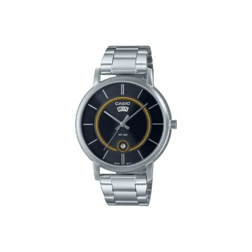 CASIO Standard Series Кварцевый механизм нержавеющая сталь ремешок мужские часы черный MTP B120D 1A