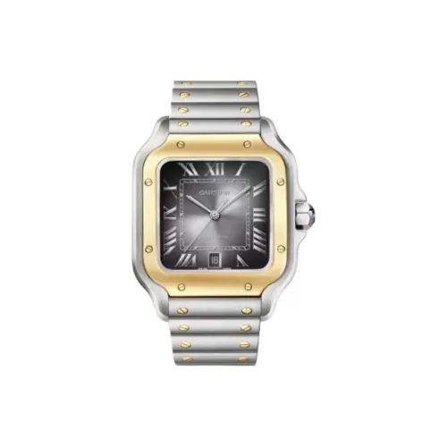 CARTIER Автоматический Механический Movement Унисекс Santos de Cartier Часы 39,8mm*9,38mm Черные