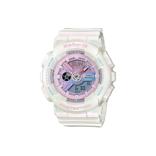 CASIO Детские часы Кварцевый механизм Смольный ремешок Женские часы Белый циферблат