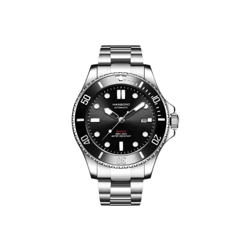 HANBORO Механические Мужские Часы 43mm*13mm Черные